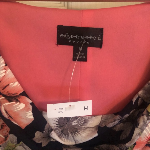 Connected Apparel Sleeveless Floral Print Dress NWT - Picture 3 of 9